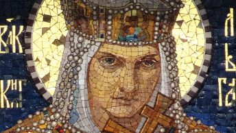 Księżna Olga Kijowska na mozaice. Fot. Cherubino, lic. CC-BY-SA 4,0.