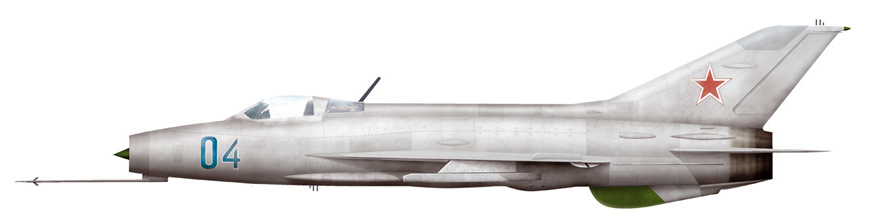 Mig-21F13 w barwach Związku Radzieckiego (ryc. Newresid, lic. CC-BY-SA 3,0).