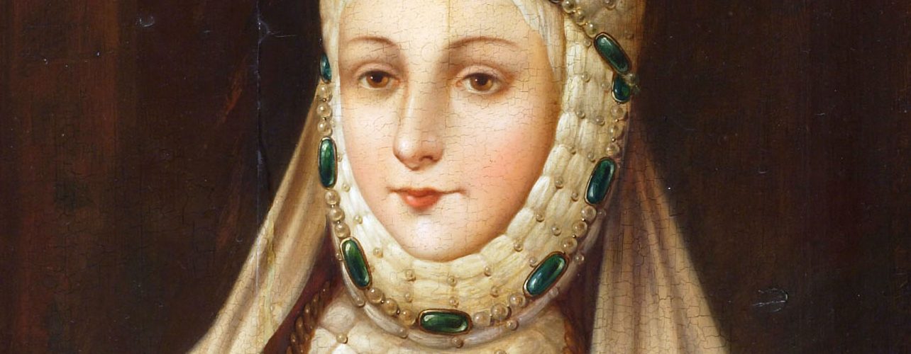 Barbara Radziwiłłówna na późnym, XVIII-wiecznym wariancie swojego portretu koronacyjnego. Obraz w zbiorach Zamku Królewskiego na Wawelu