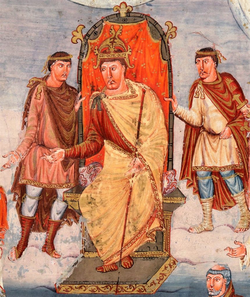 Wyobrażenie Karola II Łysego z połowy IX wieku (domena publiczna).