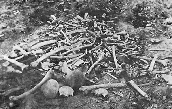 Kości Ormian zamordowanych w Erzingan (Henry Morgenthau/domena publiczna).