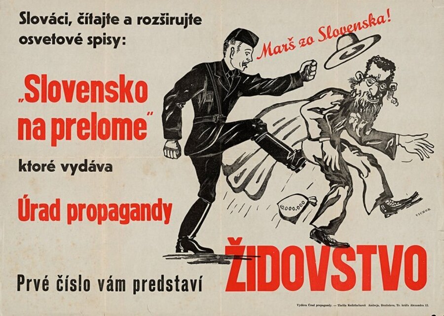 Kolejne miesiące przynosiły na Słowacji eskalację państwowego antysemityzmu (domena publiczna).