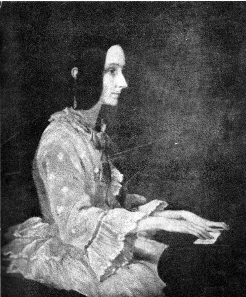 Portret Ady Lovelace wykonany niedługo przed jej śmiercią przez Henry'ego Phillipsa (domena publiczna).