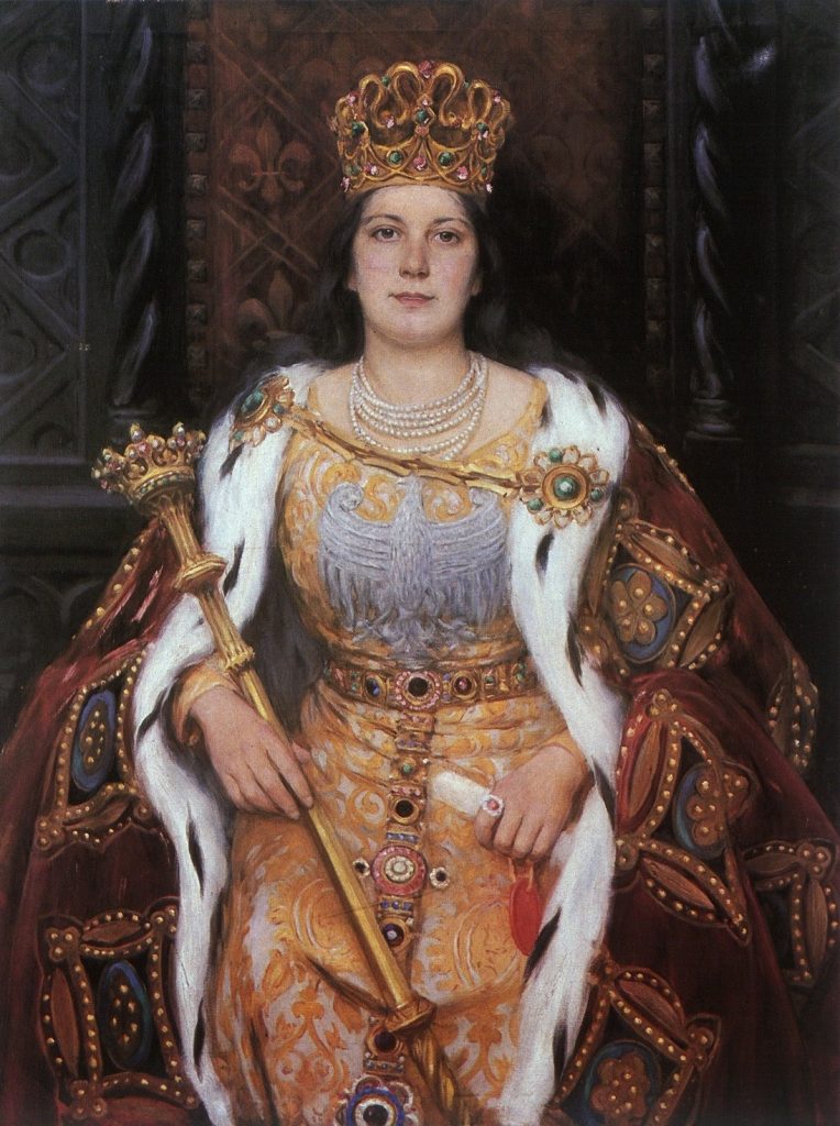 Królowa Jadwiga w wyobrażeniu Aleksandra Augustynowicza.