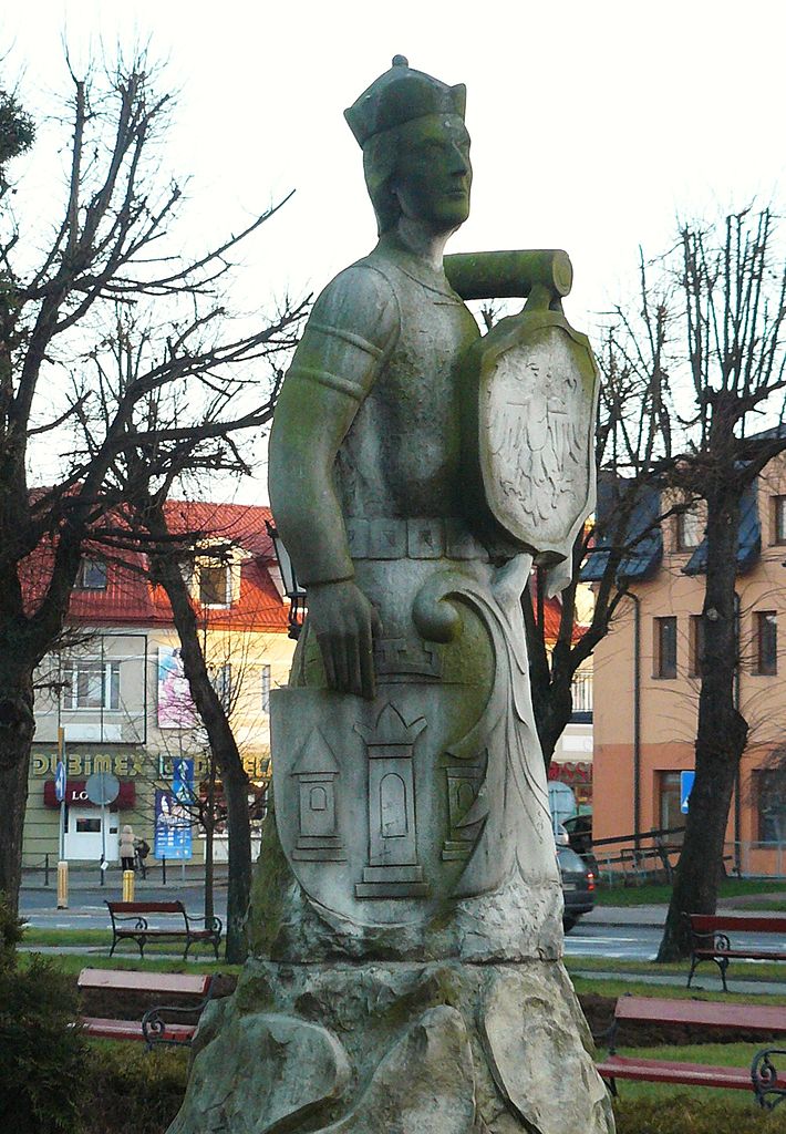 W Zawichoście Jagiełło spotkał się z Siemowitem IV. Na ilustracji pomnik Siemowita w Gostyninie (MOs810/CC BY-SA 4.0).
