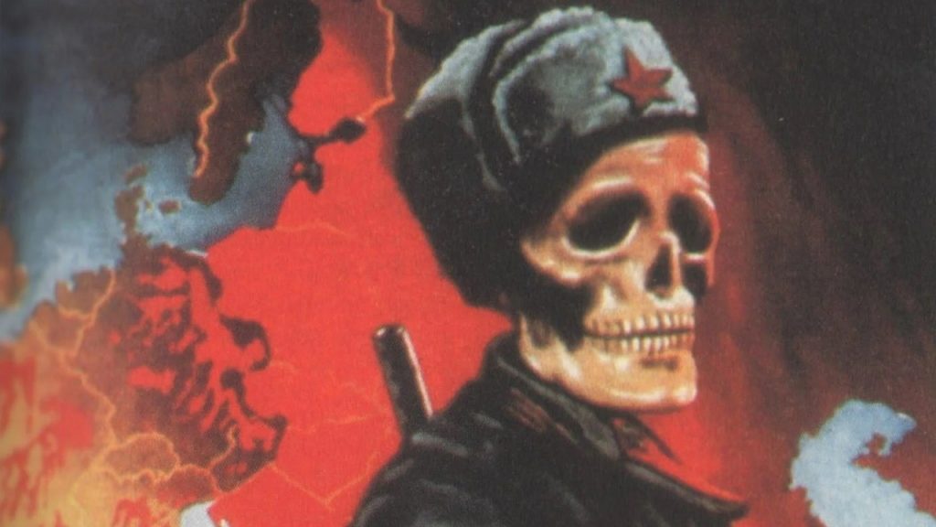 Fragment antysowieckiego plakatu propagandowego z okresu II wojny światowej.