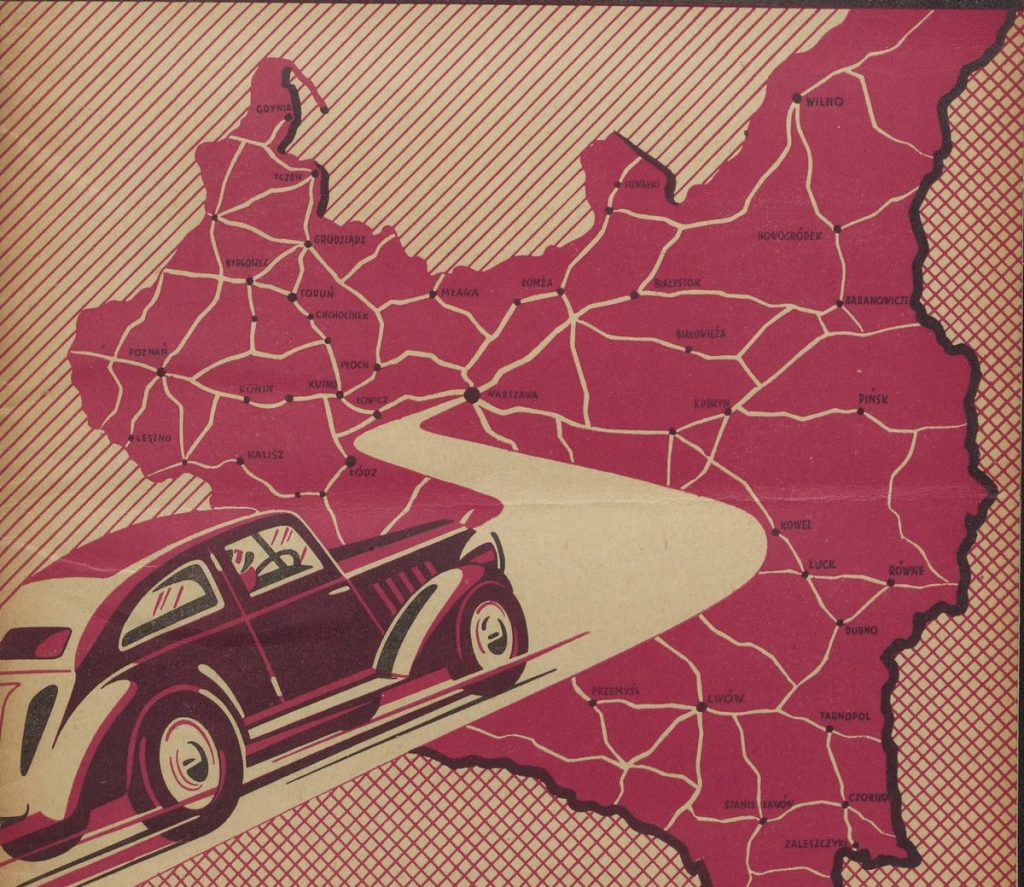 W 1938 roku nad Wisłą przypadał jeden samochód na 1000 mieszkańców (domena publiczna).