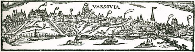 Warszawa około 1575 roku (domena publiczna).