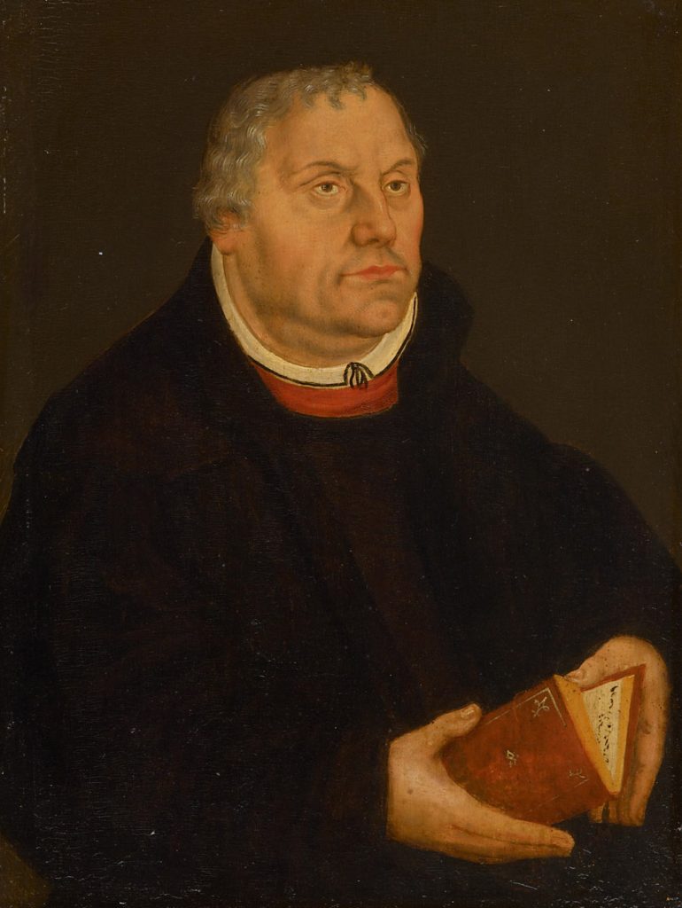 Marcin Luter na portrecie pędzla Łukasza Cranacha (domena publiczna).