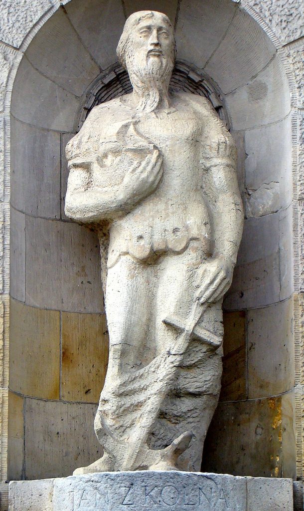 Posąg Jana z Kolna na Wałach Chrobrego w Szczecinie (Mateusz War./CC BY-SA 3.0).