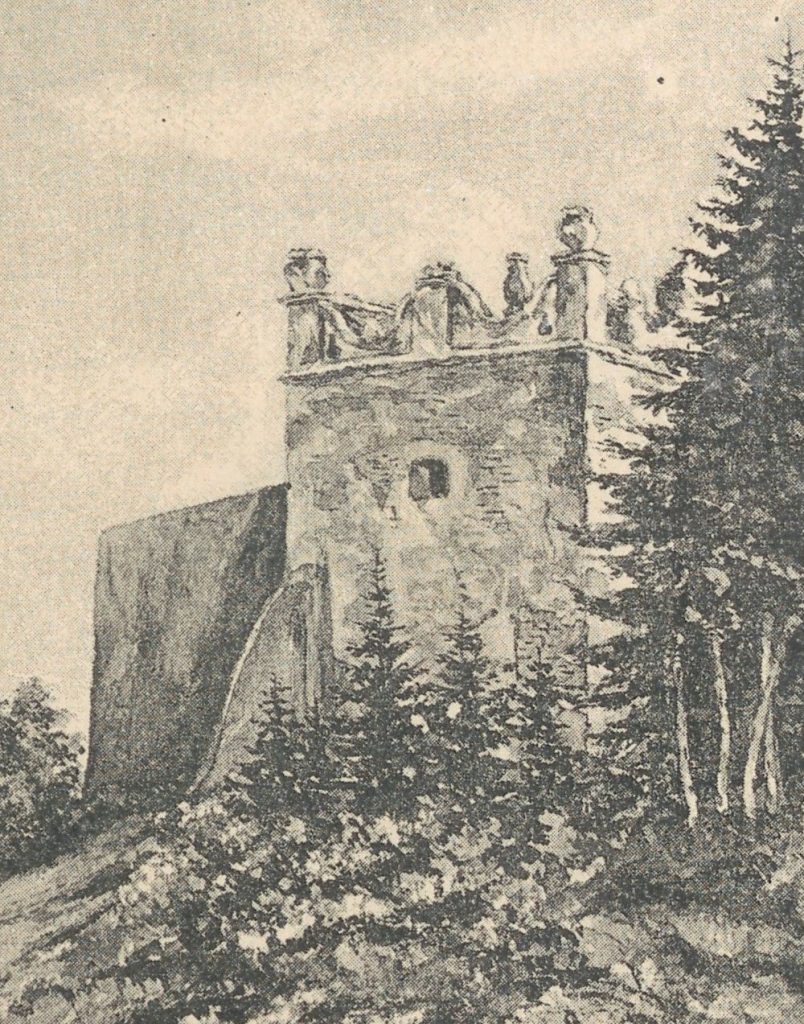 Baszta zbudowanego nad Dunajcem sądeckiego zamku. To właśnie na brzegu rzeki spalono Elżbietę Stepkowicową (domena publiczna).