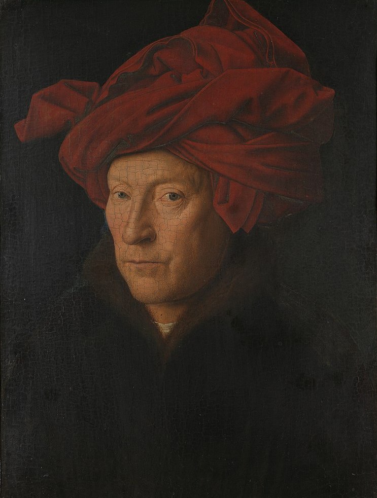 Domniemany autoportret Jana van Eycka (domena publiczna).
