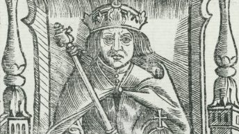 Król Aleksander Jagiellończyk na drzeworycie z początku XVI wieku.