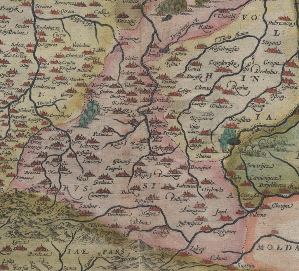Ruś i Wołyń na mapie Polski z drugiej połowy XVI wieku