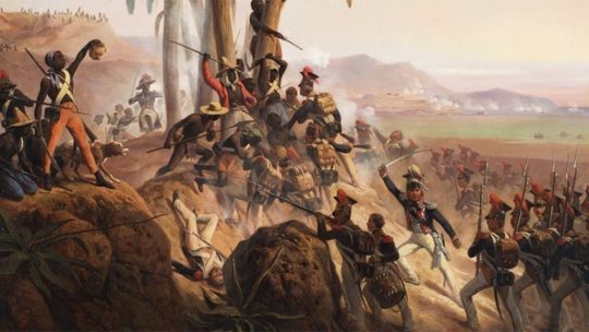 Bitwa na San Domingo. Obraz Januarego Suchodolskiego.