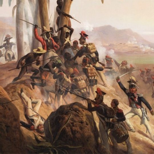 Bitwa na San Domingo. Obraz Januarego Suchodolskiego.