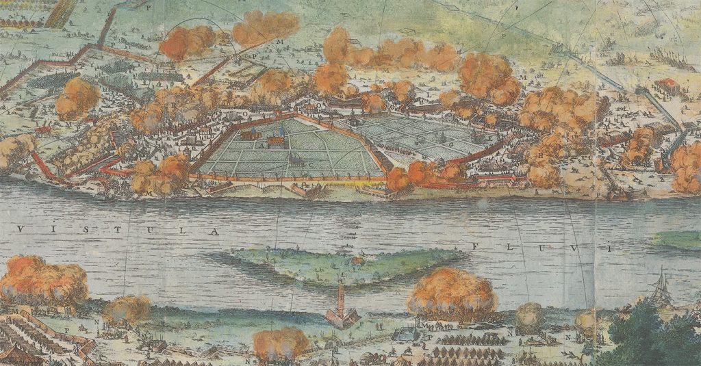 Oblężenie Tounia przez Szwedów w 1658 roku. Grafika Willema Swiddego.