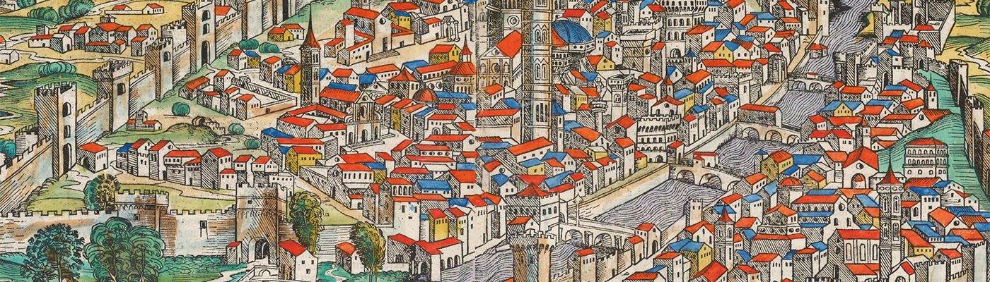 Florencja na mniaturze z Kroniki Norymberskiej. Rok 1493.