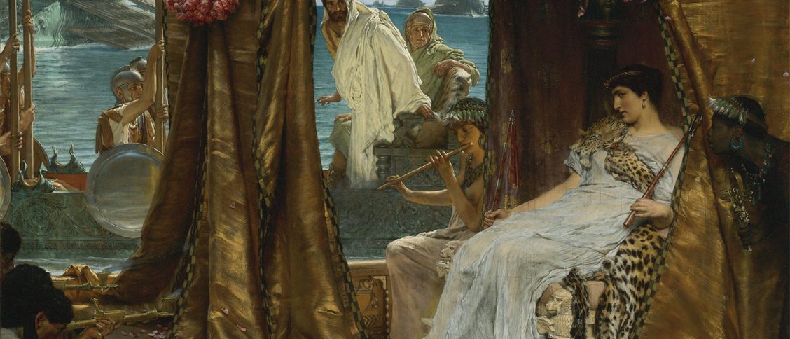 Spotkanie Kleopatry z Markiem Antoniuszem. Obraz Lawrence'a Almy-Tademy