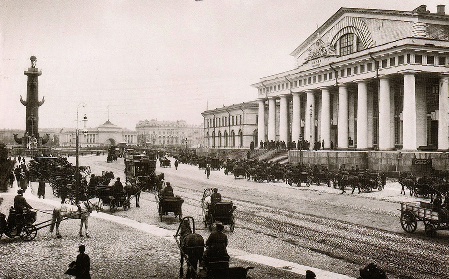 Peterburg na pocztówce z końca XIX wieku.