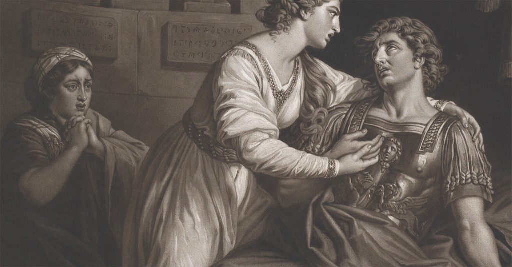 Śmierć Marka Antoniusza w wyobrażeniu Thomasa Watsona. Rok 1780.