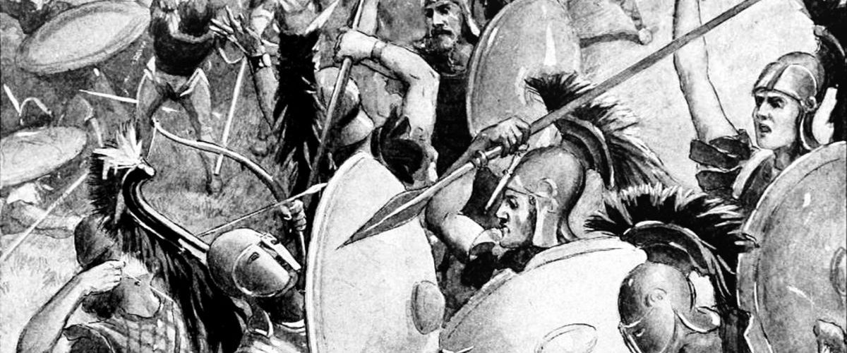 Klęska ateńskiej armii w wojnie peloponeskiej.