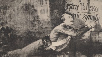 Z oblężenia Warszawy rok 1831. Pocztówka z początku XX wieku.