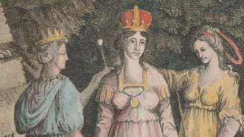 Fragment grafiki Apoteoza Stanisława Augusta