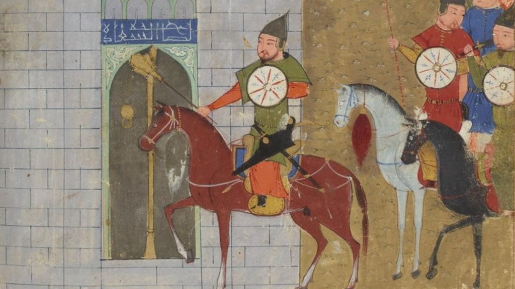 Oblężenie Pekinu przez hordę Czyngis-chana. Perska miniatura z XV wieku.