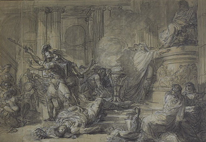 Śmierć Pyrrusa w wyobrażeniu XVIII-wiecznego francuskiego artysty - calosc
