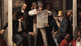 Wieści wojenne z Meksyku. Obraz z 1848 roku
