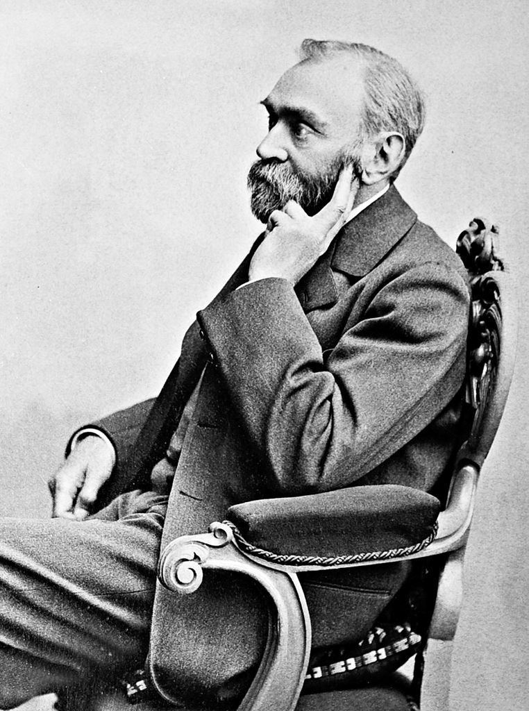 Alfred Nobel poświęcił wiele lat na opracowanie dynamitu (Gösta/Florman domena publiczna).