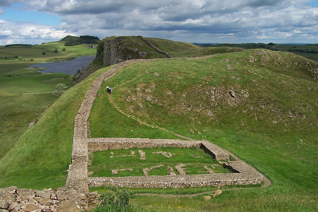 Fragment muru Hadriana na północy Anglii