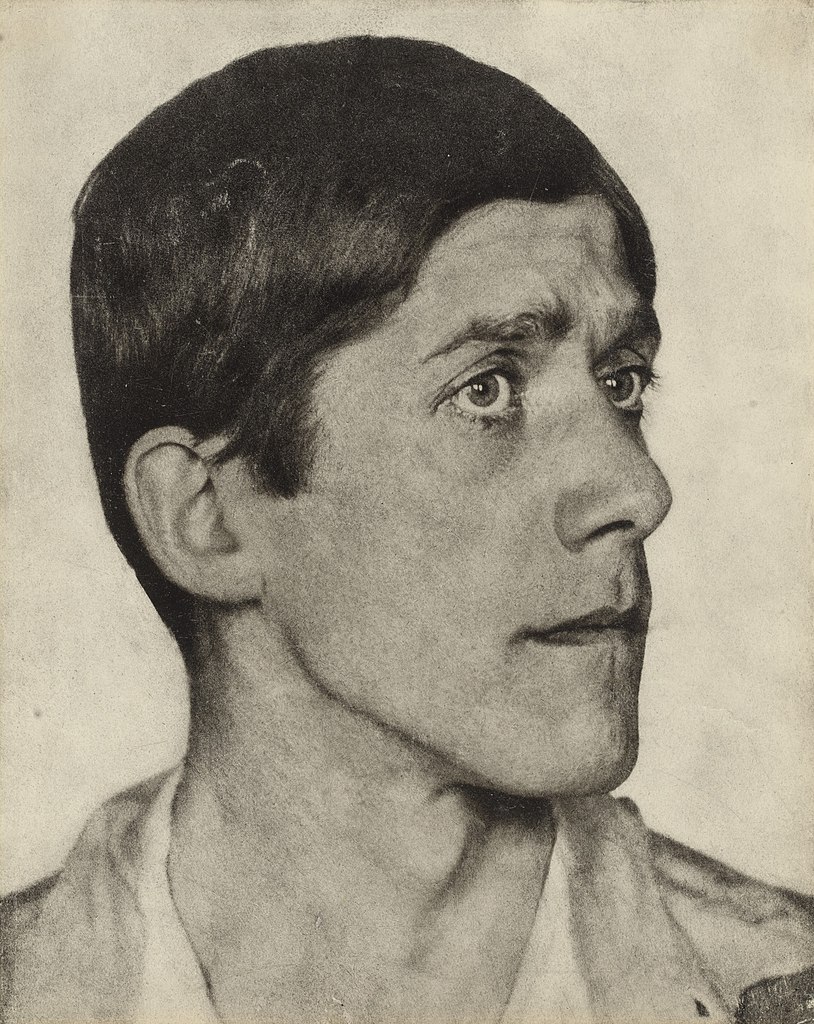 Oskar Kokoschka na zdjęciu wykonanym przez Hugo Erfurtha w 1919 roku (domena publiczna).