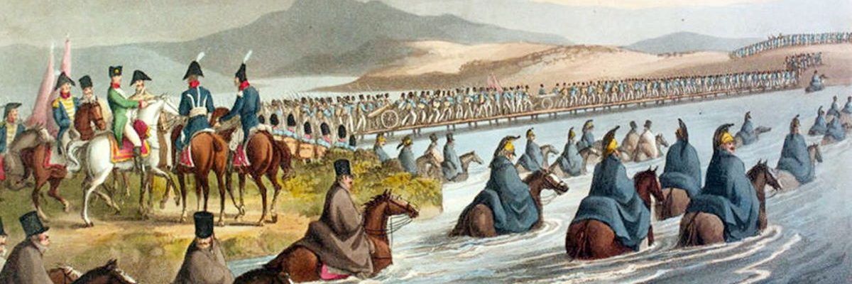 Wielka Armia przekra Niemen w 1812 roku.