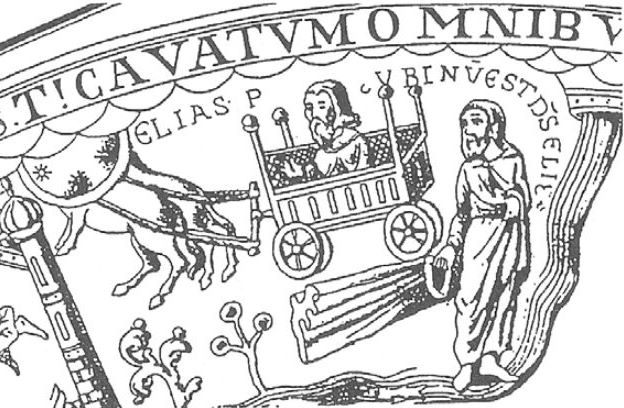XII-wieczny wóz, wyobrażony na kielichu z Trzemeszna.