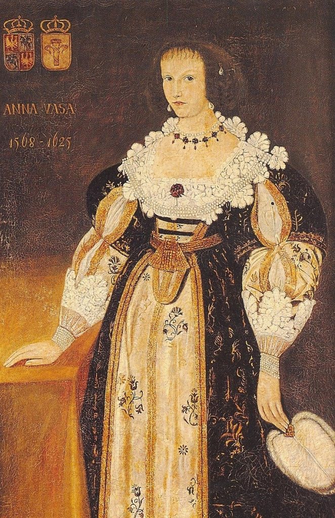 Anna Wazówna. Kopia portretu XVII-wiecznego.