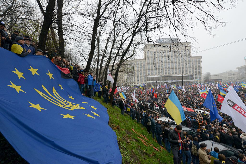 Demonstracja w Kijowie 24 listopada 2013 roku