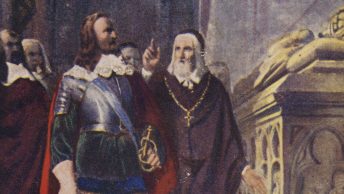 Król szwedzki Karol Gustaw w katedrze na okupowanym Wawelu.