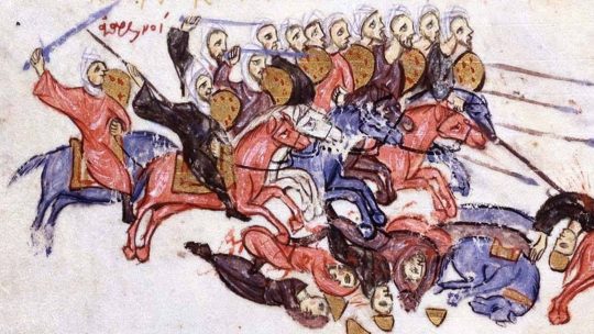Krwawy odwrót wojsk bizantyńskich po bitwie pod Azaz.