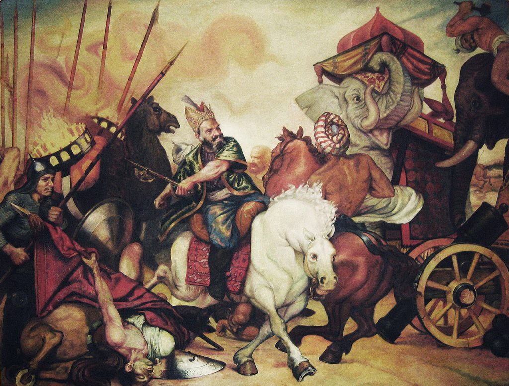 Nadir Śah podczas bitwy pod Karnalem (adel adili/CC BY-SA 3.0).