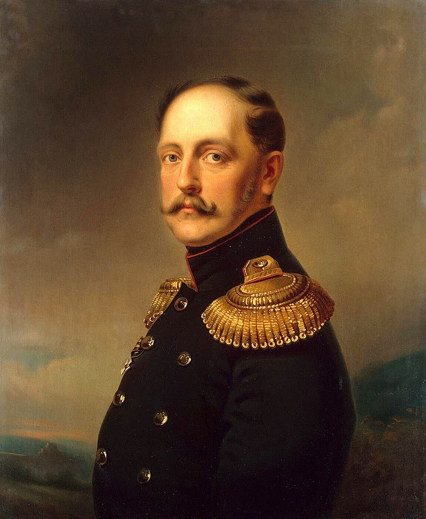 Portret cara Mikołaja I pędzla Georg von Bothmanna (domena publiczna).