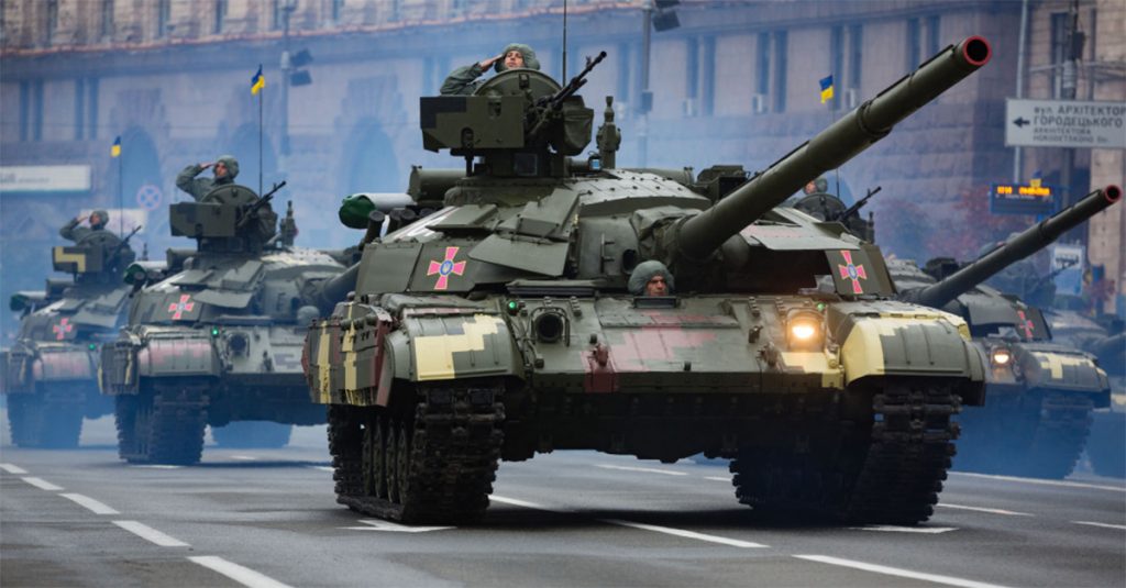 Ukraińskie czołgi podczas defilady z okazji Dnia Niepodległości w 2016 roku.