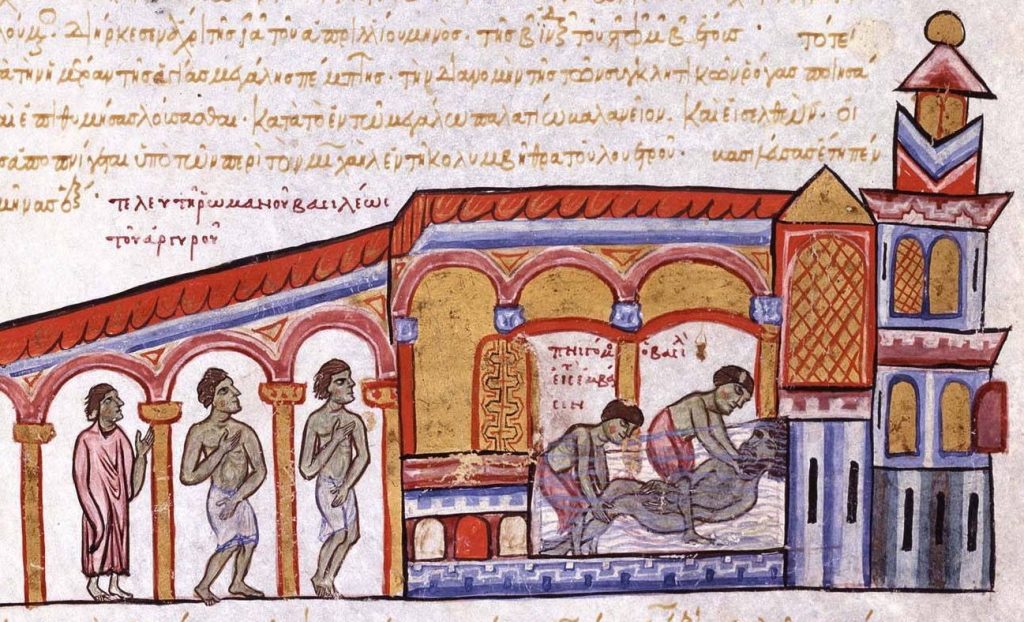 Zamordowanie Romana III. Miniatura XIII-wieczna.