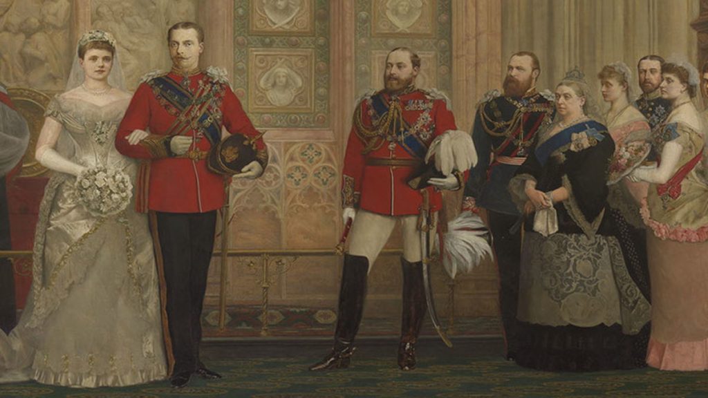 Królowa Wiktoria przygląda się zaślubinom Leopolda