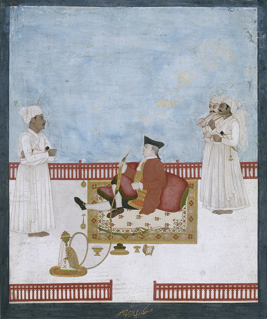 Obraz z lat. 60. XVIII wieku przedstawiający urzędnika KWI (Dip Chand/domena publiczna).