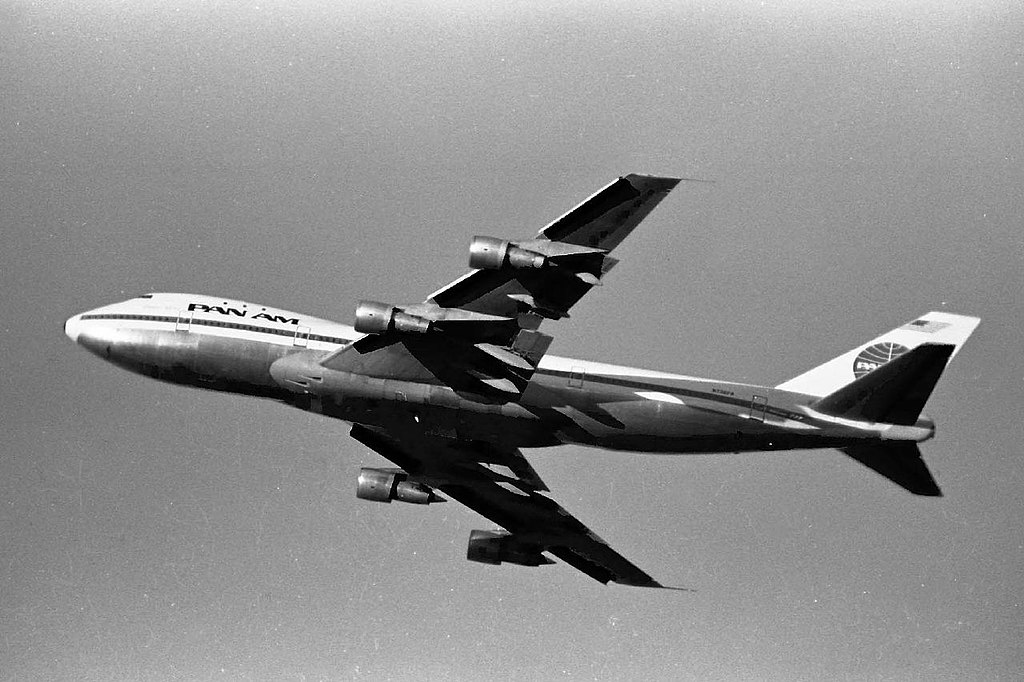 Boeing 747-100 należący do linii Pan Am, który brał udział w katastrofie z 27 marca 1977 roku. Zdjęcie wykonane kilka lat wcześniej (Rob Russell/CC BY 2.0).