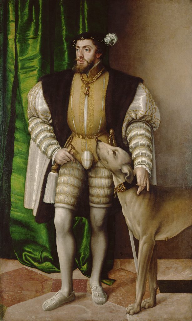 Cesarz Karol V na portrecie pędzla Jakoba Seiseneggera. 1532 rok (domena publiczna).