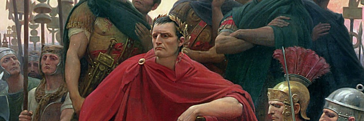 Juliusz Cezar w okresie wojny galijskiej na obrazie Lionela Royera.