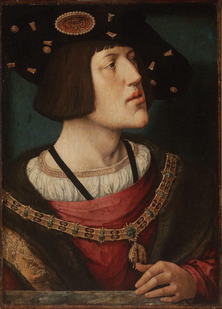 Portret Karola V wykonany w 1519 roku czyli tuż po tym jak został cesarzem (Barend van Orley/domena publiczna).